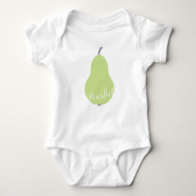 Body Para Bebê Bodysuit Pearfect do jérsei do bebê (Frente)