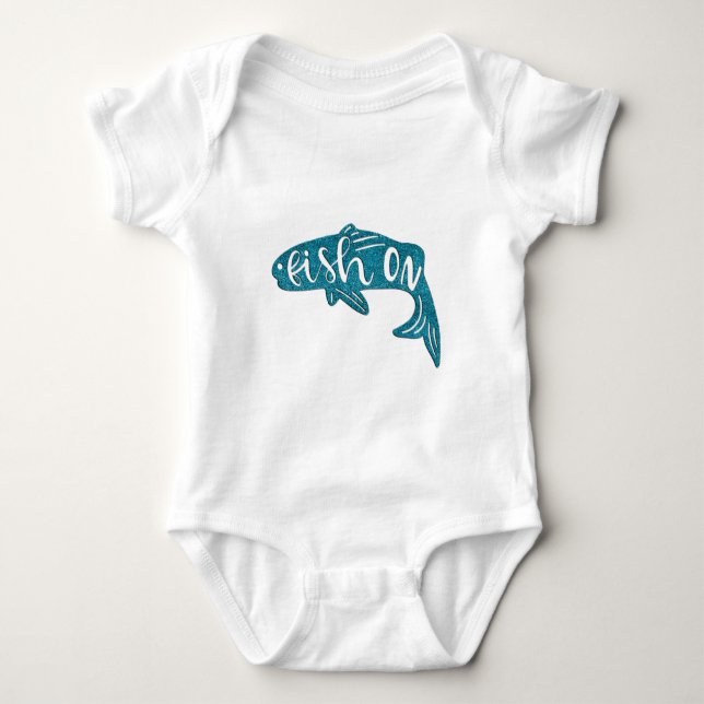 Body Para Bebê Bodysuit Peixe no Bebê (Frente)