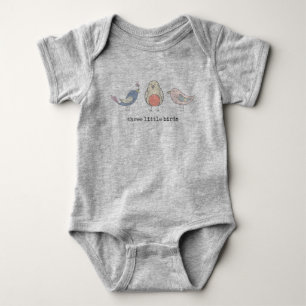 Body Para Bebê Bodysuit pequeno de três pássaros