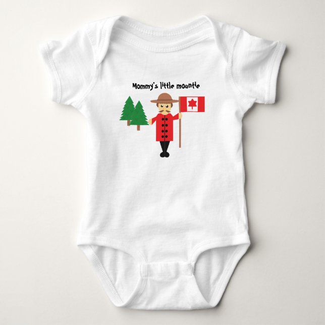 Body Para Bebê Bodysuit pequeno do bebê do Mountie | da mamã (Frente)