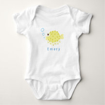 Bodysuit Personalizado de Bebê com Nome Peixe-Balã