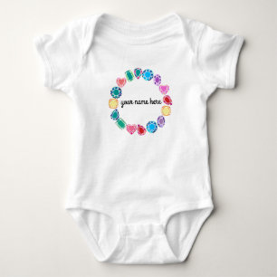 Body Para Bebê Bodysuit personalizado do bebê de pedras preciosa