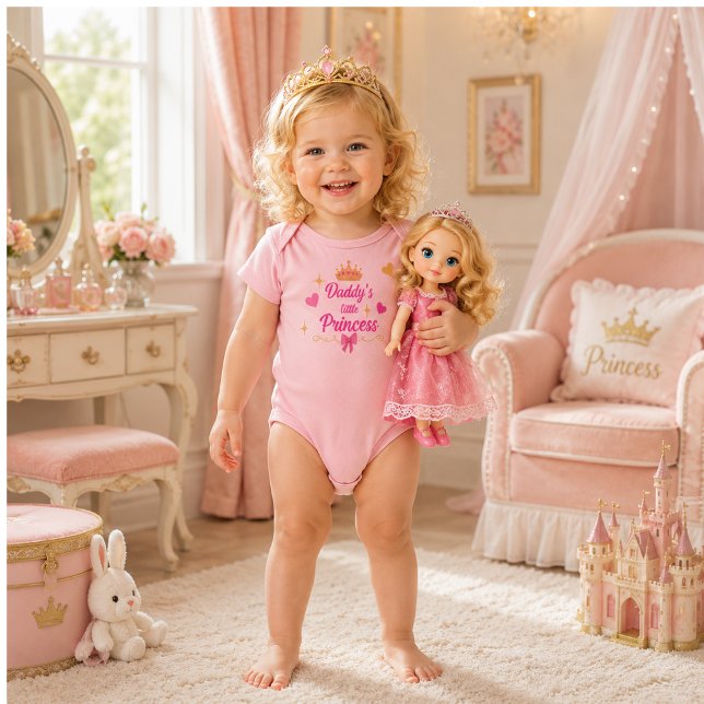 Body Para Bebê Bodysuit Princesinha do Papai (Criador carregado)