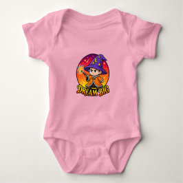 Body Para Bebê Bodysuit Rosa de Feiticeiro Sonhe Grande Fofinho p