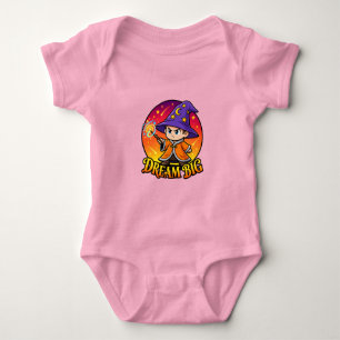 Body Para Bebê Bodysuit Rosa de Feiticeiro Sonhe Grande Fofinho p