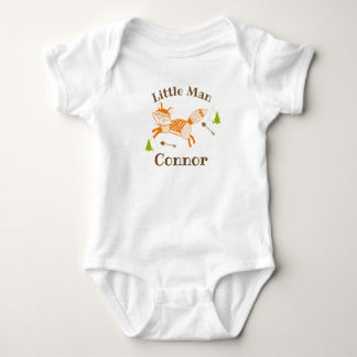 BODY PARA BEBÊ BODYSUITE BABY FOX WODLAND TRIBAL ORANGE PERSONALI