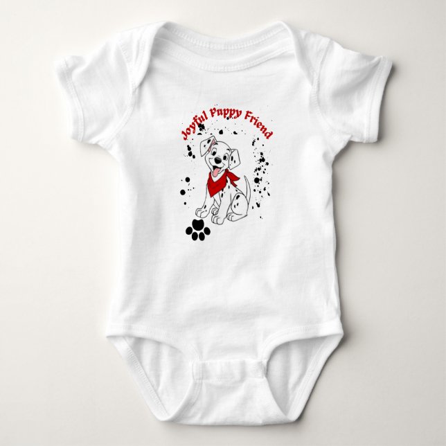 Body Para Bebê Bodysuite Playful Puppy Delight. (Frente)