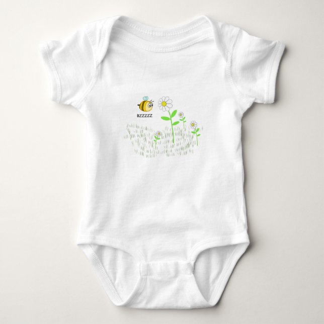 Body Para Bebê Bodysuits bonito da abelha (Frente)