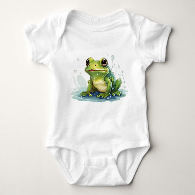 Body Para Bebê Bodysuits de bebê macaco engraçado (Frente)