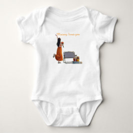 Body Para Bebê Bodysuits de bebê mamãe ama você.