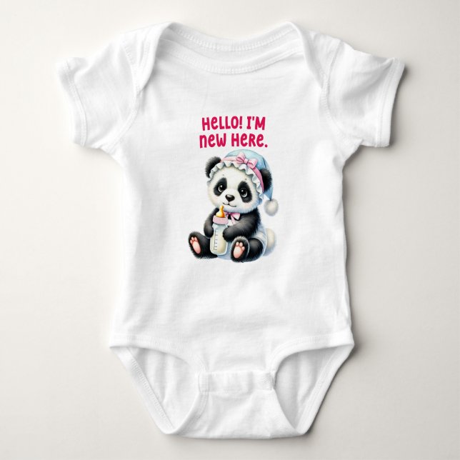 Body Para Bebê Bodytrata de Panda Adorável (Frente)