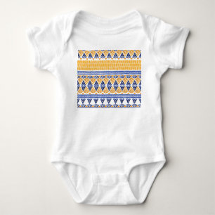 Body Para Bebê Bohemian Watercolor: Padrão Artístico Invisível.