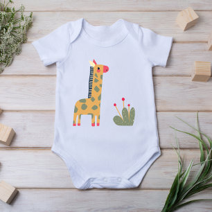 Body Para Bebê Boho Giraffe impressão Baby Bodycase