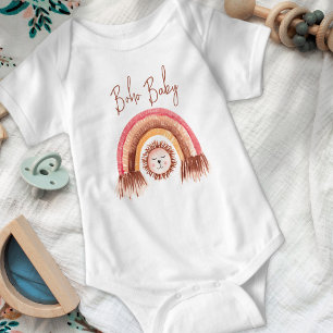 Body Para Bebê Boho Rainbow Cute Lion Boho Baby