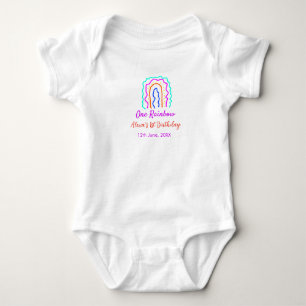 Body Para Bebê Boho Rainbow, um aniversário de crianças brilhante