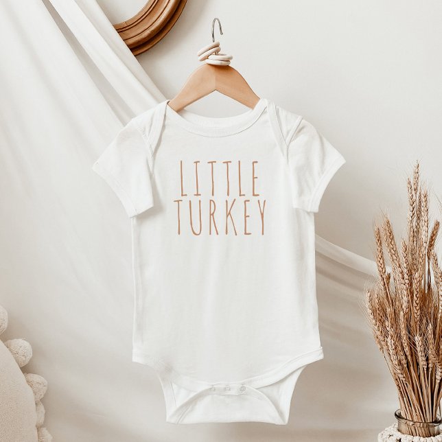 Body Para Bebê Boho Terracotta Minimal Little Turkey - Ação de Gr (Criador carregado)