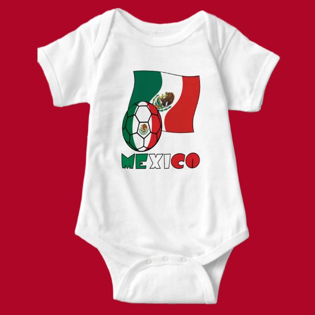 Body Para Bebê Bola de Futebol Mexicana (Criador carregado)