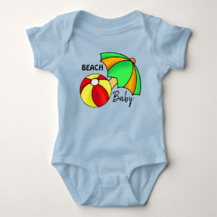 Body Para Bebê Bola de Guarda-chuvas de praia divertida Gata-gata