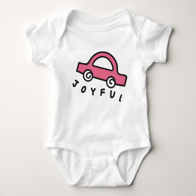 Body Para Bebê Bola de Praia Desenhada à Mão (Frente)