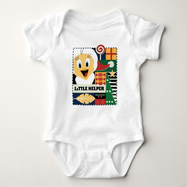 Body Para Bebê BOLETIM™ TWEETY™ - Pequeno Auxiliar (Frente)