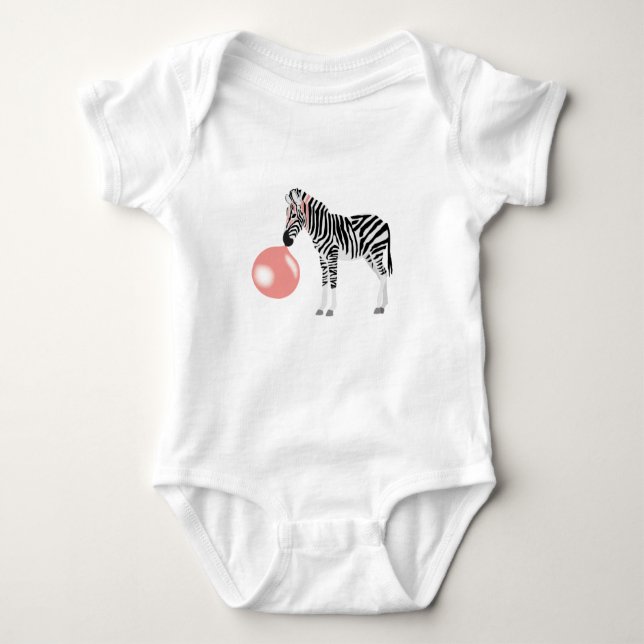 Body Para Bebê Bolha de Bocha de Goma Zebra (Frente)