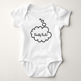 Body Para Bebê Bolhas engraçadas do pensamento