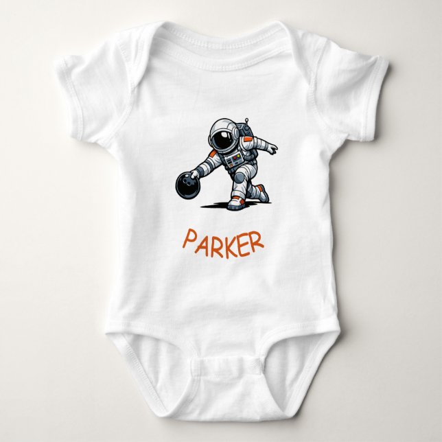 Body Para Bebê Boliche de Astronauta (Frente)