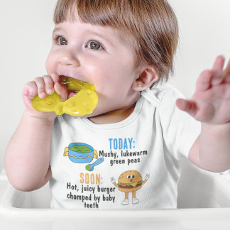 Body Para Bebê Boliche de Ervilha Verde e Burger