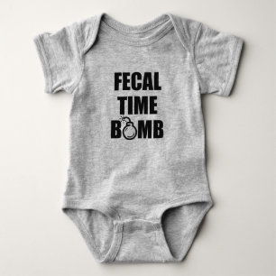 BODY PARA BEBÊ BOMBA-RELÓGIO FECAL