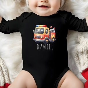 Body Para Bebê Bombeiro Bombeiro Caminhão