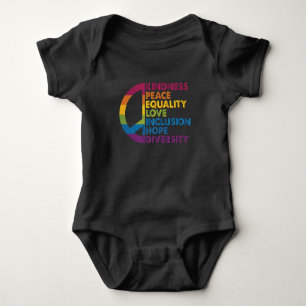 Body Para Bebê Bondade Paz Igualdade Amor Inclusão Esperança Dive