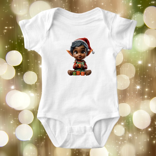 Body Para Bebê Boneca Natal Elf Bebê Bebê Bodyfato (Criador carregado)