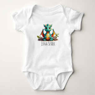 Body Para Bebê Bonita Casa Verde Dragão Vibes Fantasy Personaliza