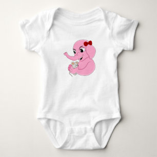 Body Para Bebê Bonita garota elefante de desenho casaco de bebê