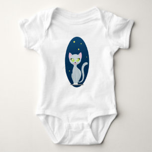 Body Para Bebê Bonita Gato Starry Céu Cartoon gatinho adorável