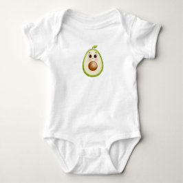 Body Para Bebê Bonita Kawaii Avocado com Olhos Grandes - Água Doc