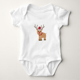Body Para Bebê Bonita Reindeer de Natal