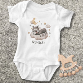 Body Para Bebê Bonita Sleeping Racoon Nap-Aholic