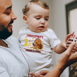 Body Para Bebê Bonita Turquia 11 ruas Ação de Graças