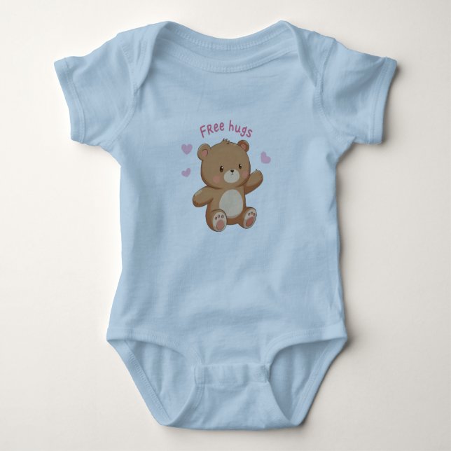 Body Para Bebê Bonitinho De Arame De Urso De Teddy (Frente)