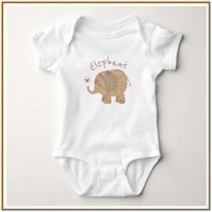 Body Para Bebê Bonito Abstrato Elefante Bebê Bonito