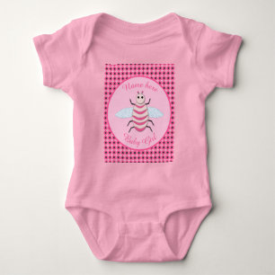 Body Para Bebê Bonito Bebê Rosa Personalizada