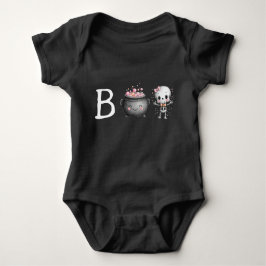 Body Para Bebê Bonito Boo de Halloween
