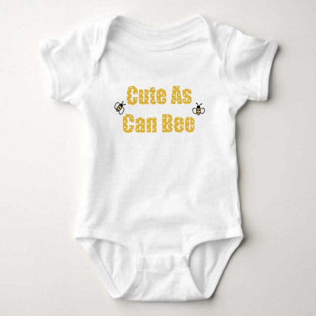 Body Para Bebê Bonito como pode o bebê da abelha (Frente)