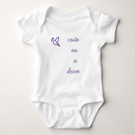 Body Para Bebê Bonito como uma pomba