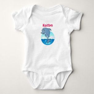 Body Para Bebê Bonito Dolphin Baby Jersey