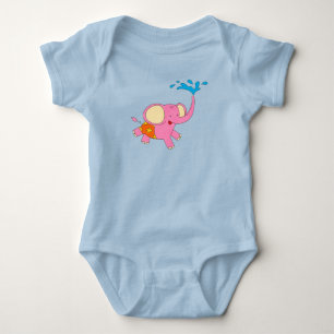 Body Para Bebê Bonito Elefante-Design Elemento-Bebê Fato-De-Porte