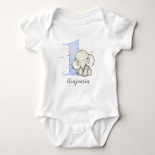 Body Para Bebê Bonito Elefante primeiro aniversario Bebê Roupa