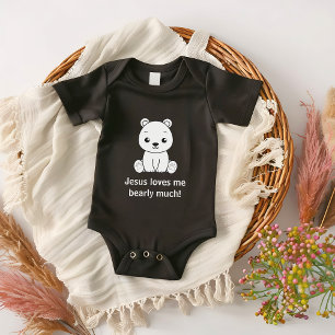 Body Para Bebê Bonito Jesus Me Ama Muito Cristão