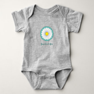 Body Para Bebê Bonito pequenas margaridas - Teal